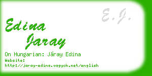 edina jaray business card